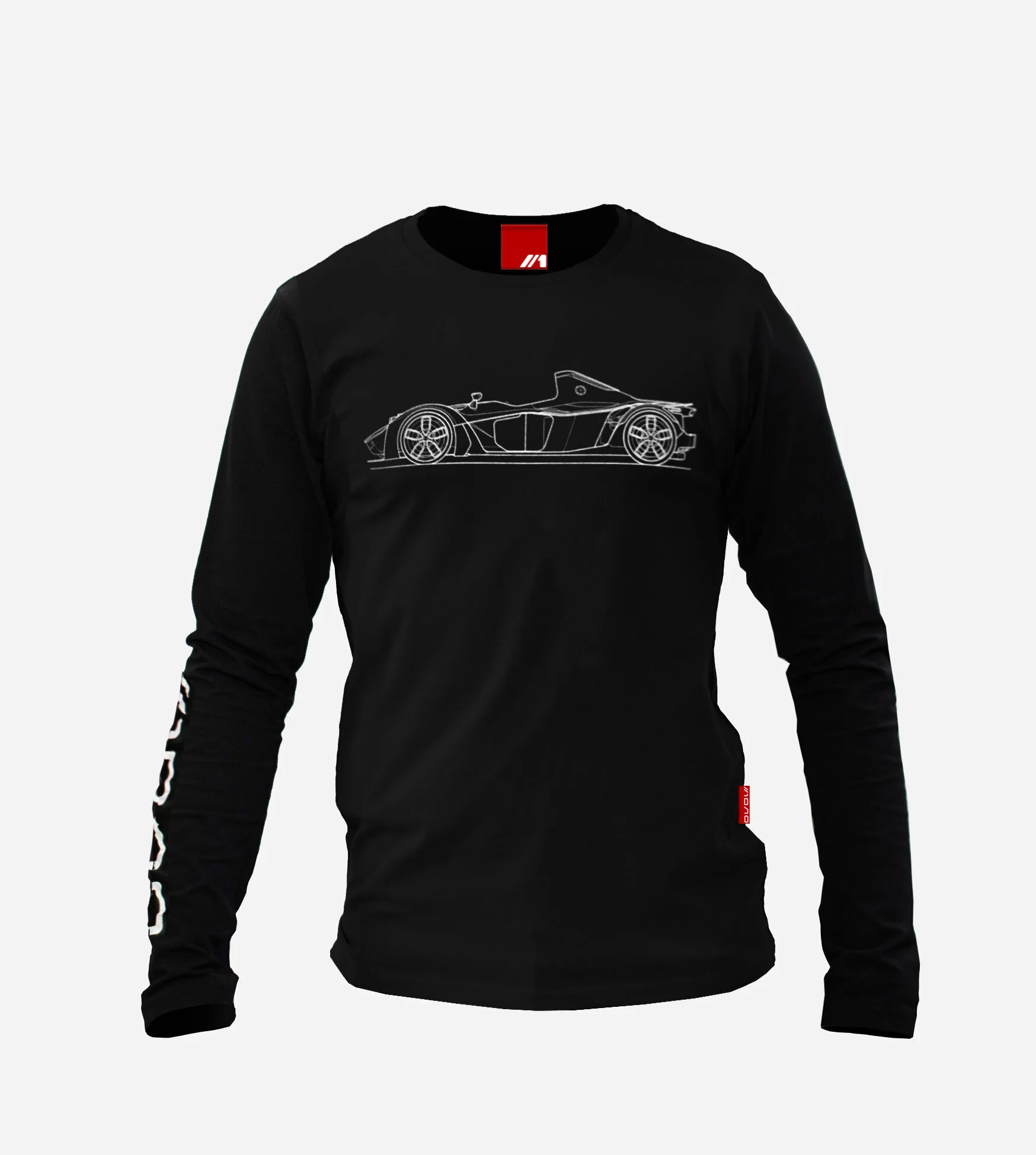 Mono Long Sleeved Slim Fit T- Shirt - White — BAC